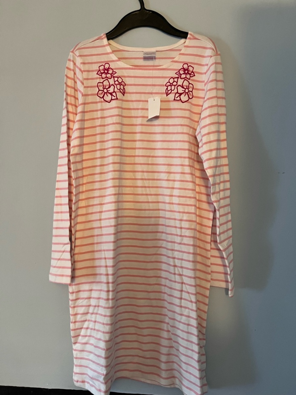 Hanna Andersson Striped Jersey-Knit Dress 160 (size 14)